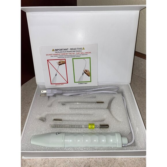 NuDerma Professional High Frequency Skin Therapy Wand Neon & Argon Applicator Pa - Picture 4 of 7
